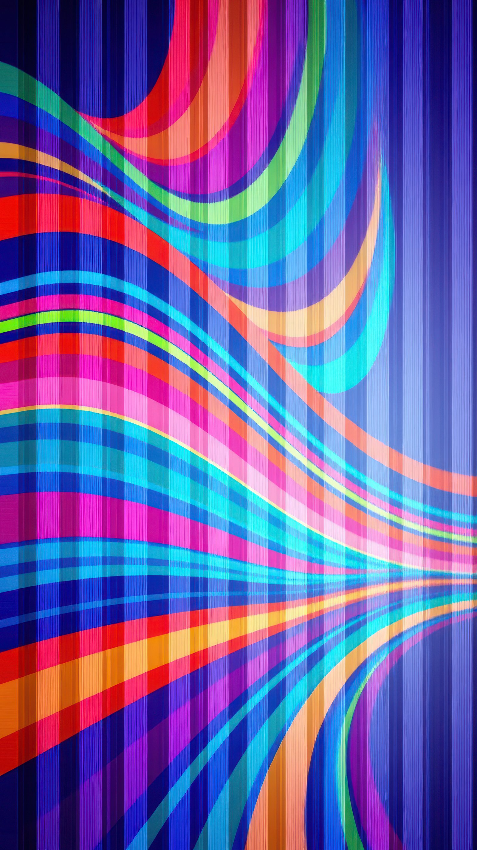 Colorful abstract wave patterns create a vibrant visual experience in a digital artwork